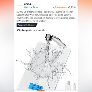 Rechargeable food scale